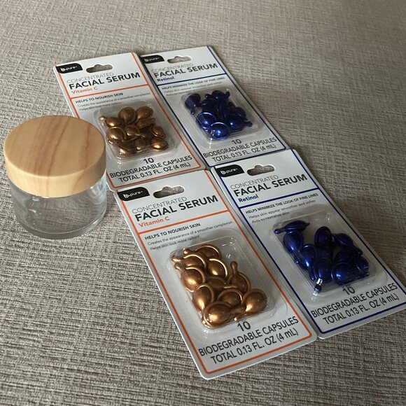 B Pure Concentrated Serum: 2 Retinol, 2 Vitamin C - 40 Total Plus Glass Jar - Picture 3 of 6